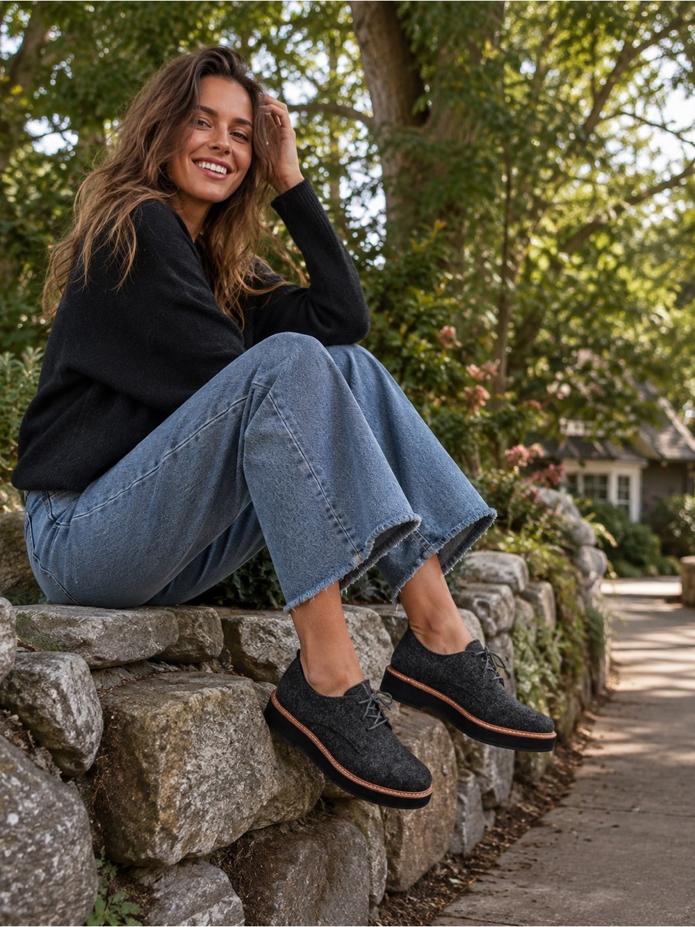 Eileen Fisher Harlow wool Oxford Lace-Up shoes